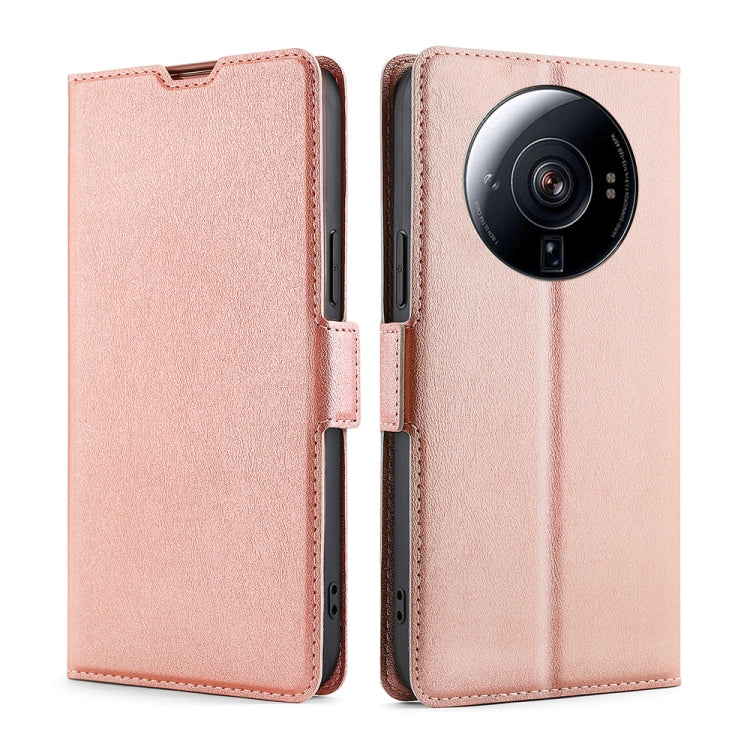 For Xiaomi 12S Ultra Ultra-thin Voltage Side Buckle Horizontal Flip Leather Phone Case