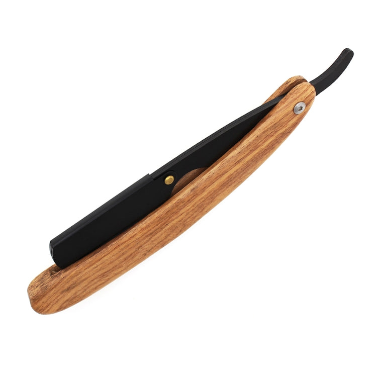 H-16 Men Classic Replaceable Blade Manual Shaver Folding Shaving Razor(Pale Wood Texture)
