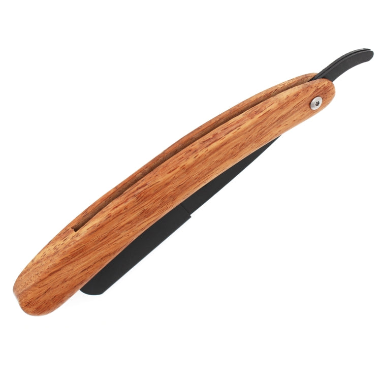 H-16 Men Classic Replaceable Blade Manual Shaver Folding Shaving Razor(Pale Wood Texture)