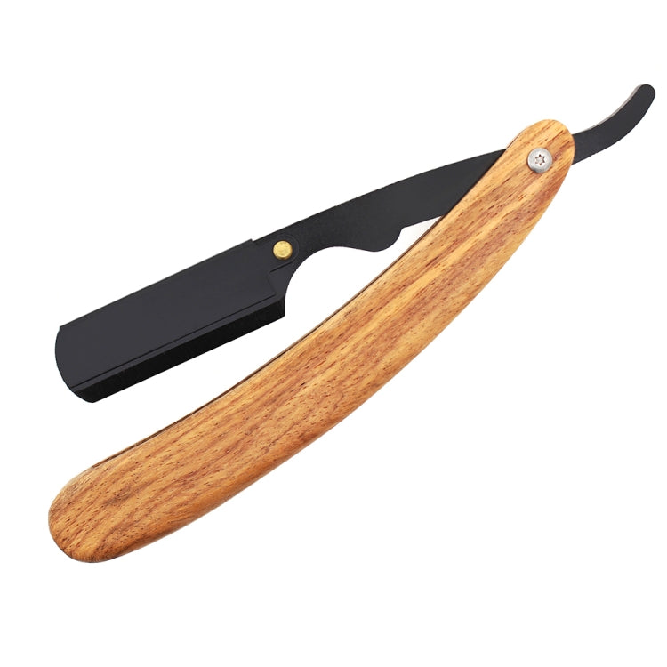 H-16 Men Classic Replaceable Blade Manual Shaver Folding Shaving Razor(Pale Wood Texture)