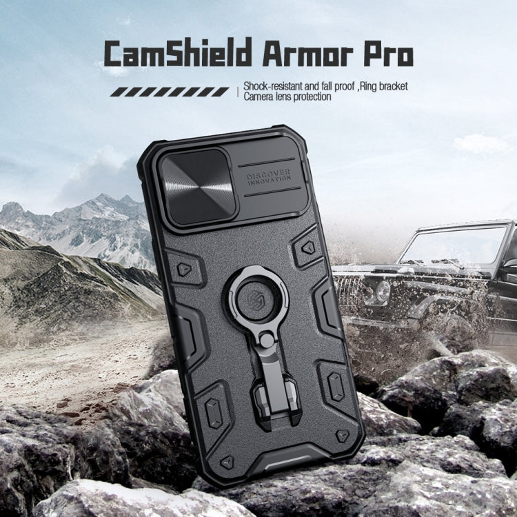 For iPhone 13 Pro Max NILLKIN CamShield Armor Pro Phone Case with Ring Holder