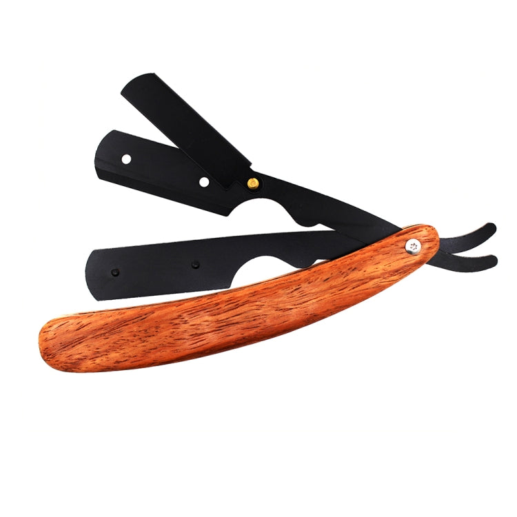 H-17 Men Classic Replaceable Blade Manual Shaver Folding Shaving Razor(Dark Wood Texture)