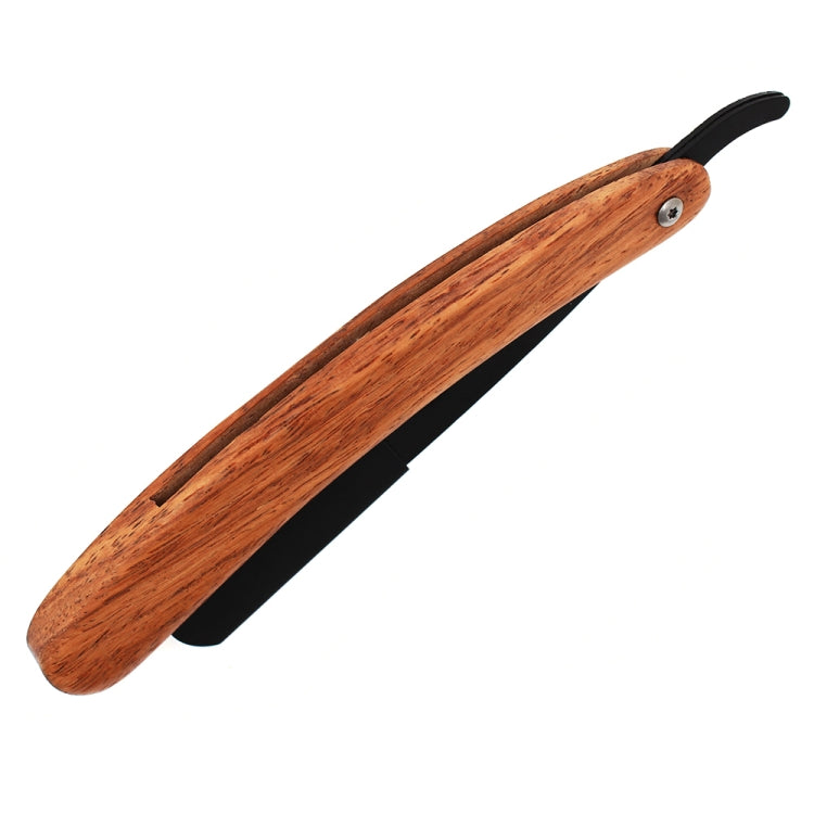 H-17 Men Classic Replaceable Blade Manual Shaver Folding Shaving Razor(Dark Wood Texture)