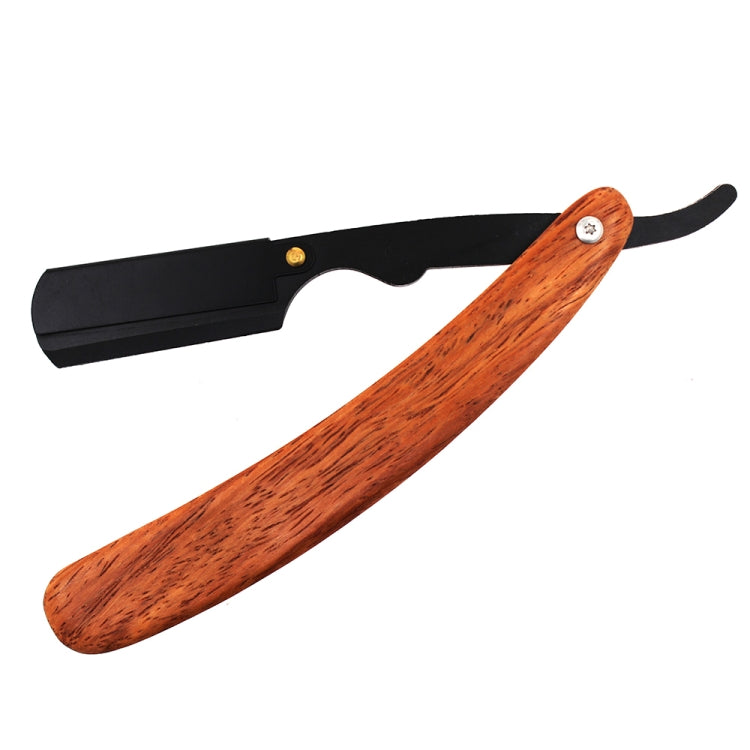 H-17 Men Classic Replaceable Blade Manual Shaver Folding Shaving Razor(Dark Wood Texture)