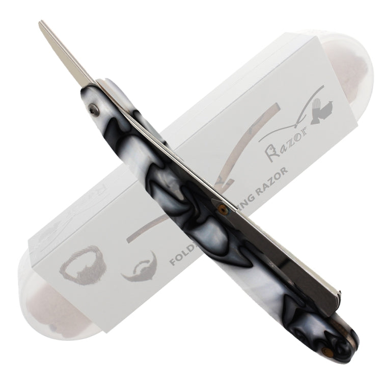 H-20 Men Classic Replaceable Blade Manual Shaver Folding Shaving Razor(Grey Resin)