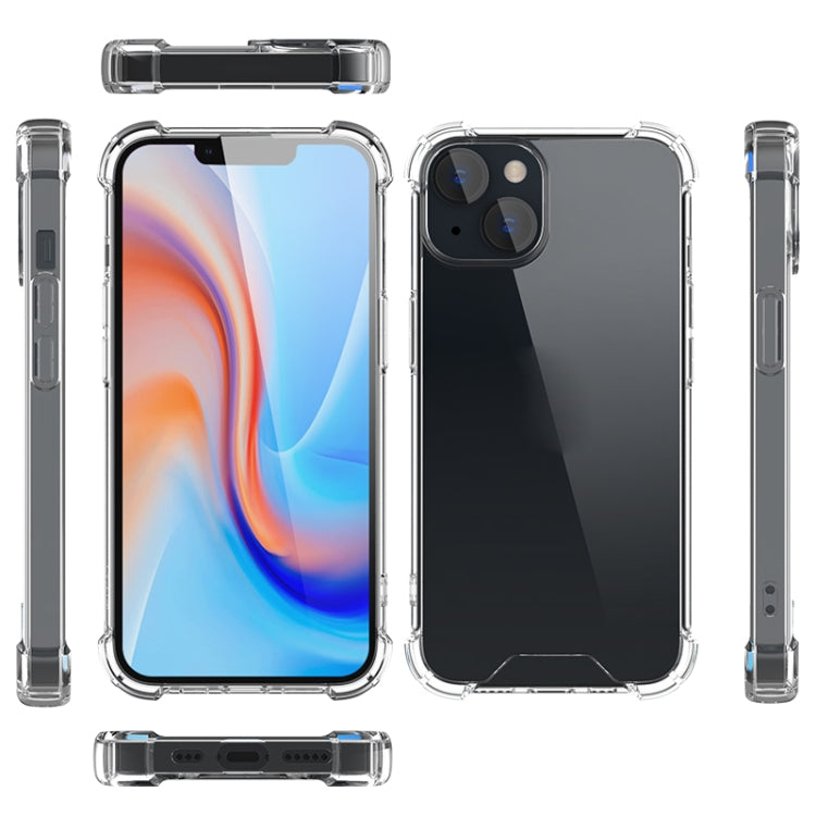 For iPhone 14 Four-corner Airbag Anti-fall Phone Case (Transparent)
