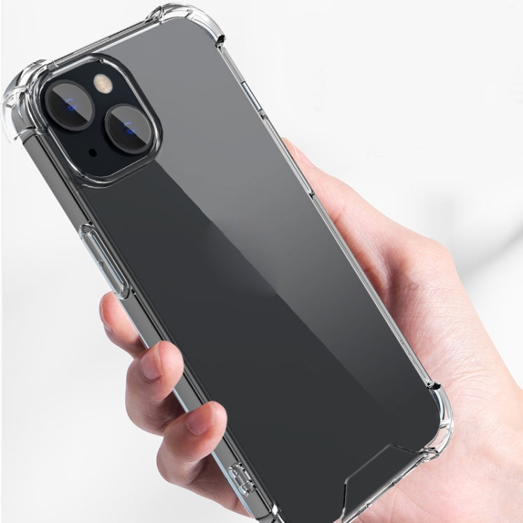 For iPhone 14 Four-corner Airbag Anti-fall Phone Case (Transparent)