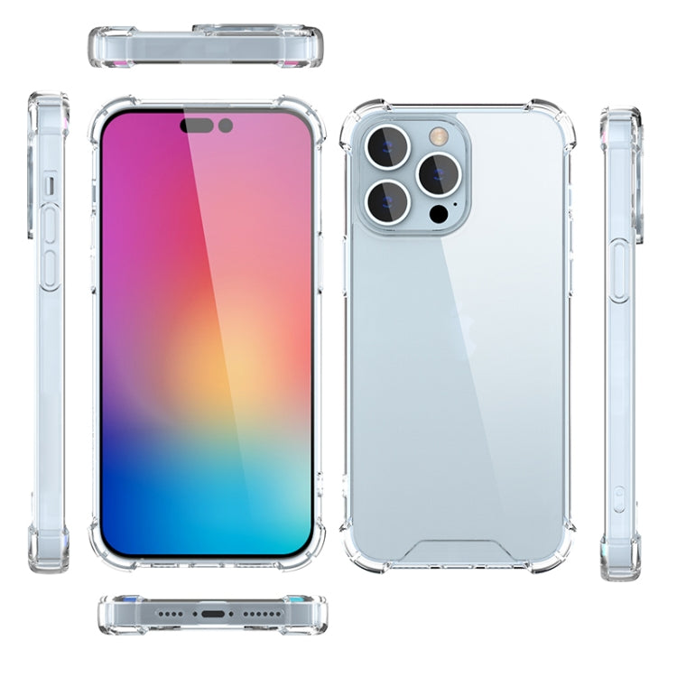 For iPhone 14 Pro Max Four-corner Airbag Anti-fall Phone Case (Transparent)