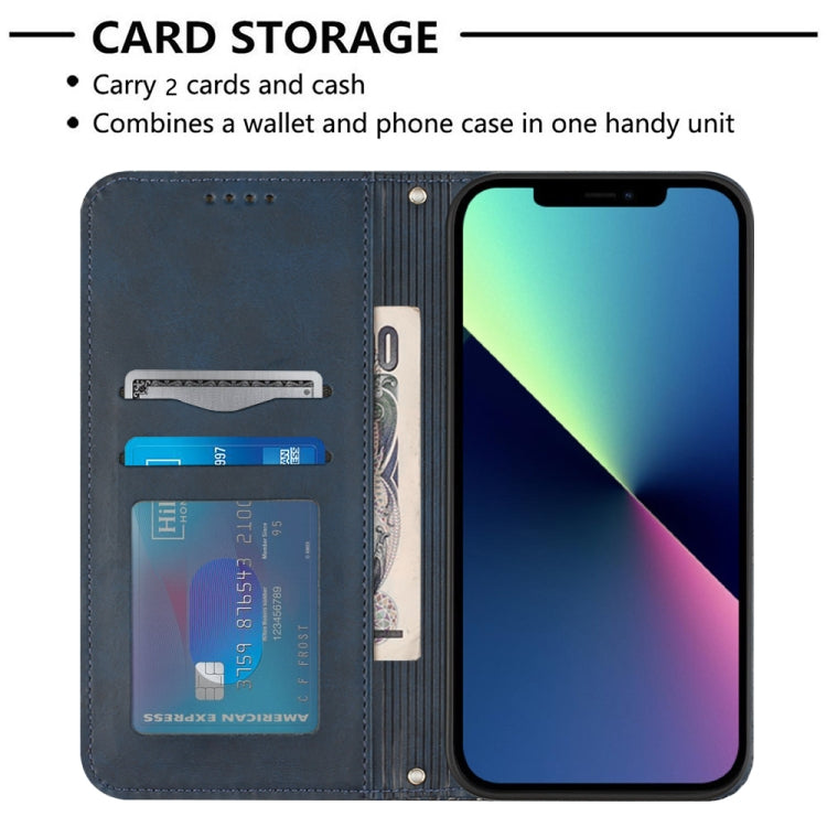 For iPhone 14 Plus Football Texture Magnetic Leather Flip Phone Case