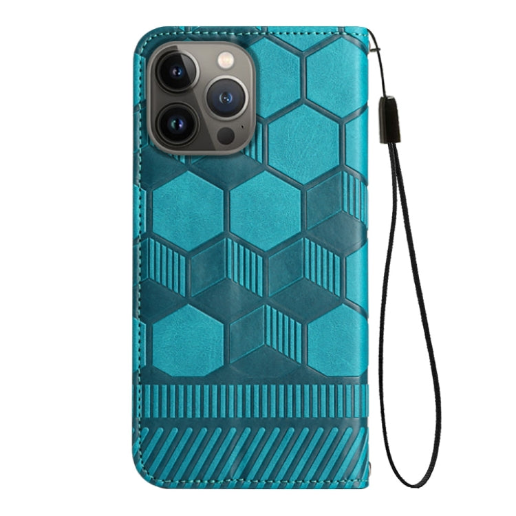 For iPhone 14 Pro Max Football Texture Magnetic Leather Flip Phone Case