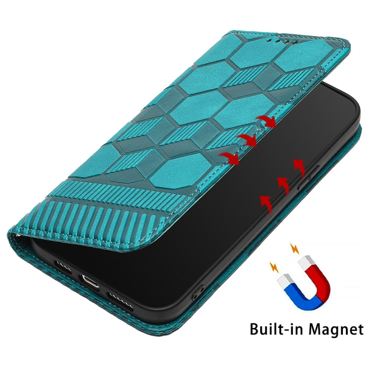 For iPhone 13 Football Texture Magnetic Leather Flip Phone Case