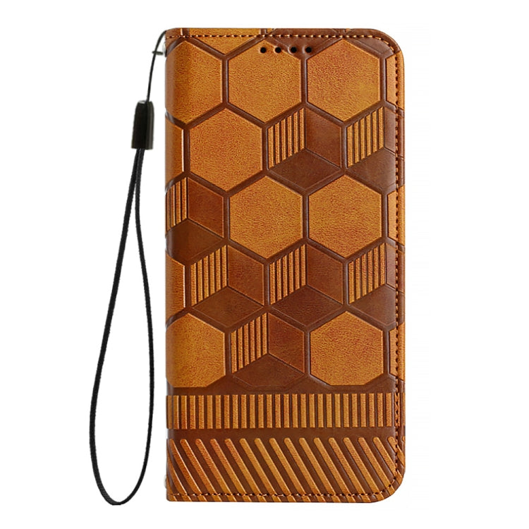 For iPhone 13 Pro Football Texture Magnetic Leather Flip Phone Case