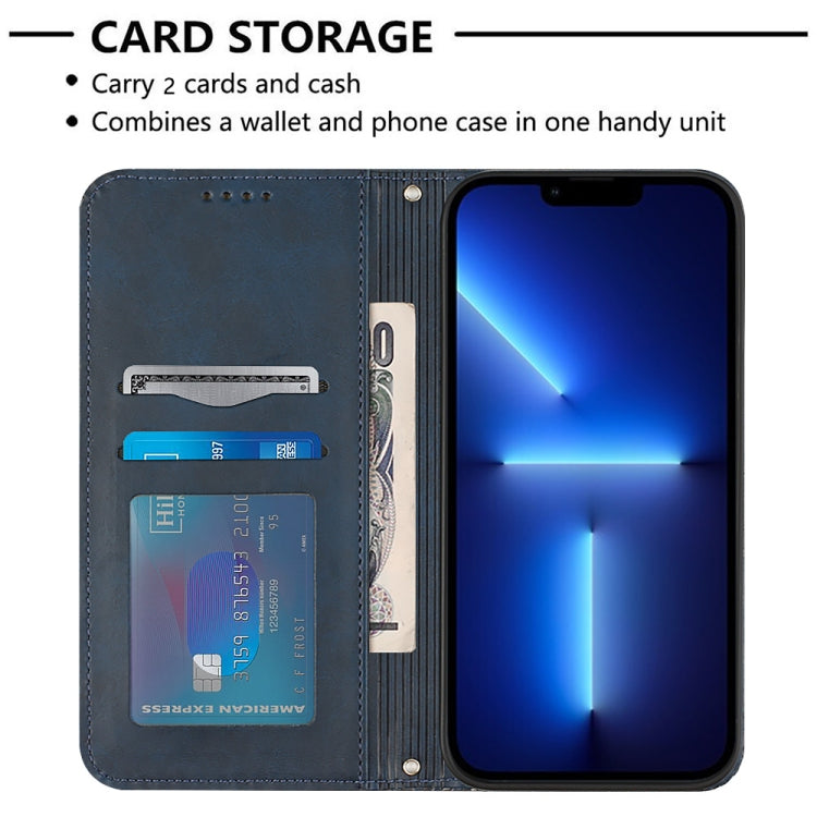 For iPhone 13 Pro Max Football Texture Magnetic Leather Flip Phone Case