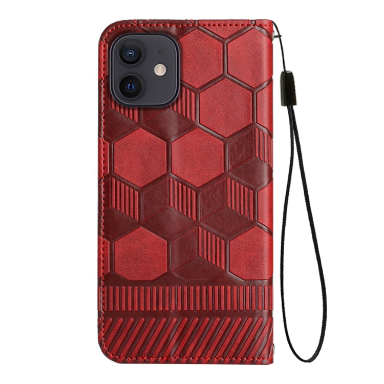 For iPhone 12 mini Football Texture Magnetic Leather Flip Phone Case