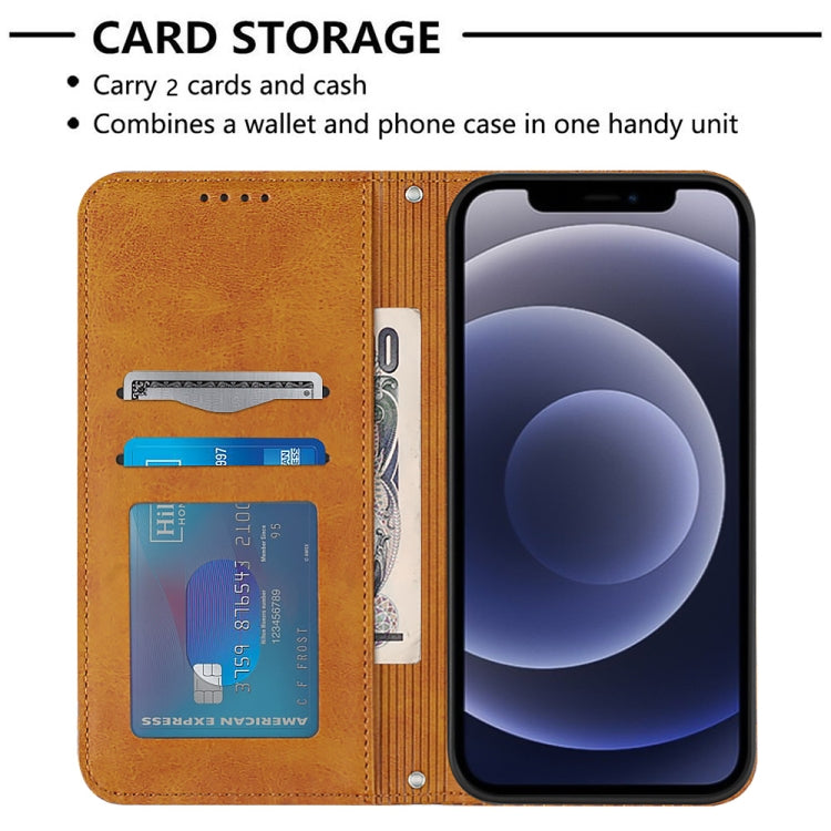 For iPhone 12 mini Football Texture Magnetic Leather Flip Phone Case