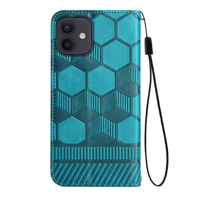 For iPhone 12 mini Football Texture Magnetic Leather Flip Phone Case