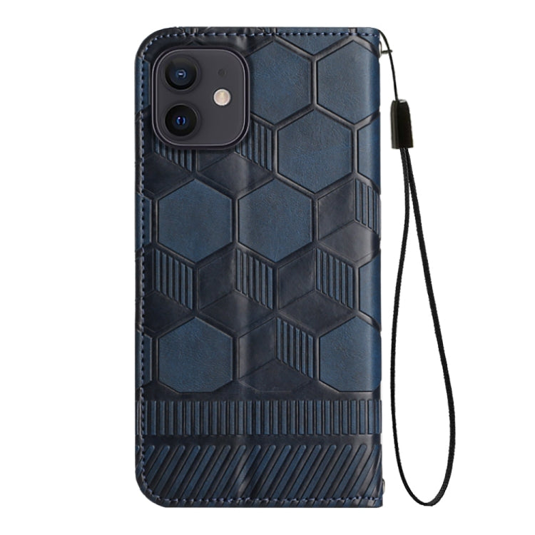 For iPhone 12 mini Football Texture Magnetic Leather Flip Phone Case