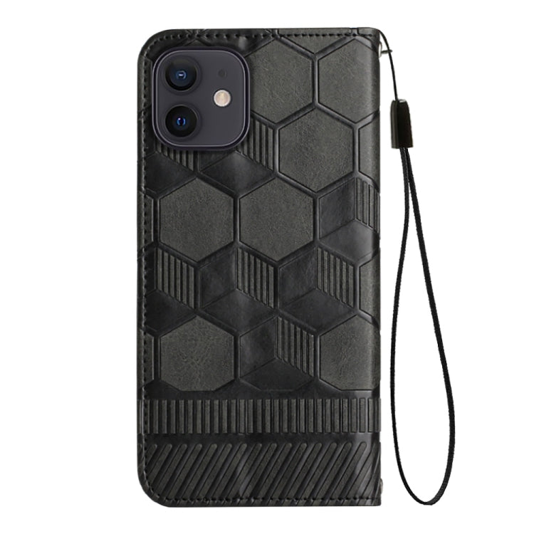 For iPhone 12 mini Football Texture Magnetic Leather Flip Phone Case