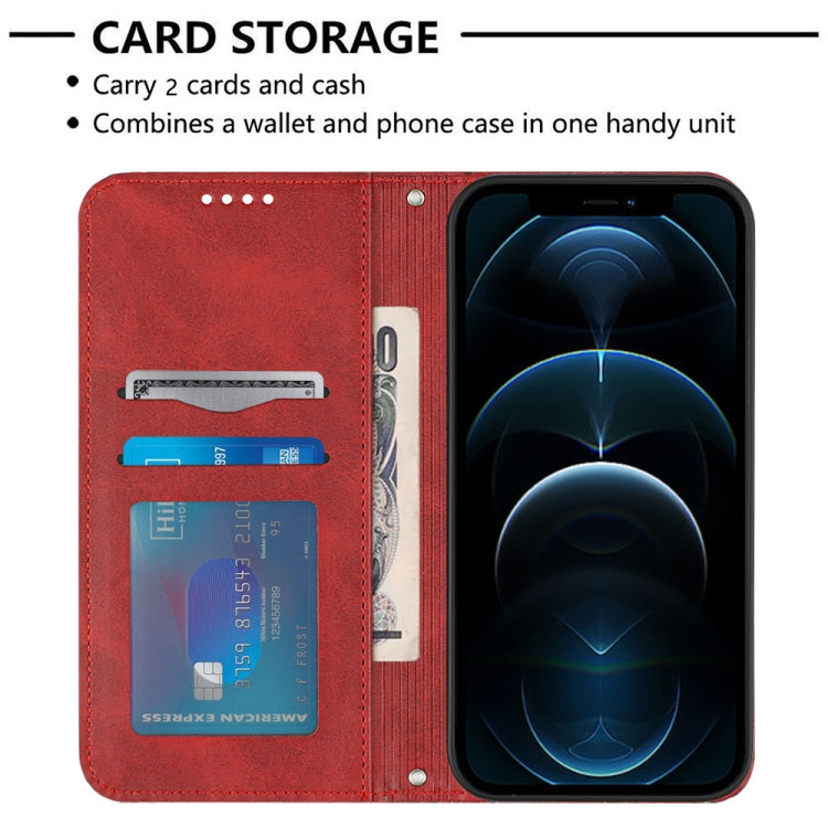 For iPhone 12 / 12 Pro Football Texture Magnetic Leather Flip Phone Case