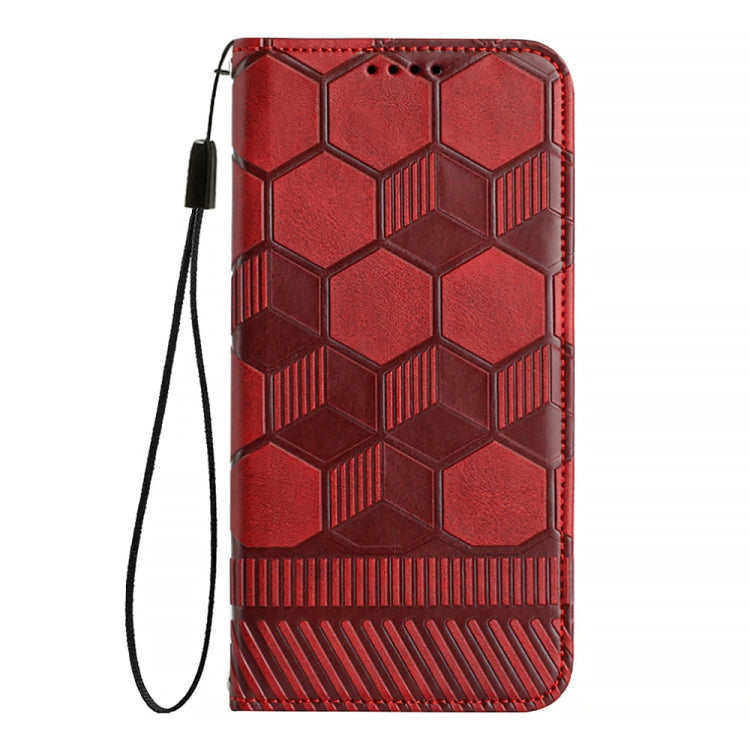 For iPhone 12 Pro Max Football Texture Magnetic Leather Flip Phone Case