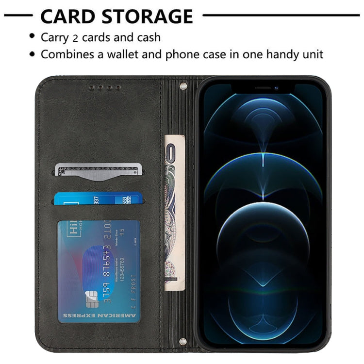 For iPhone 12 Pro Max Football Texture Magnetic Leather Flip Phone Case