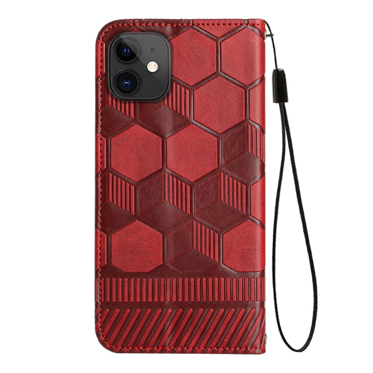 For iPhone 11 Football Texture Magnetic Leather Flip Phone Case