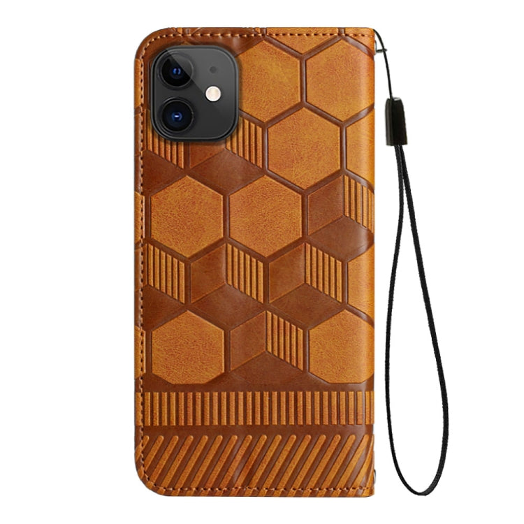 For iPhone 11 Football Texture Magnetic Leather Flip Phone Case