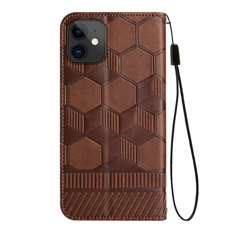 For iPhone 11 Football Texture Magnetic Leather Flip Phone Case