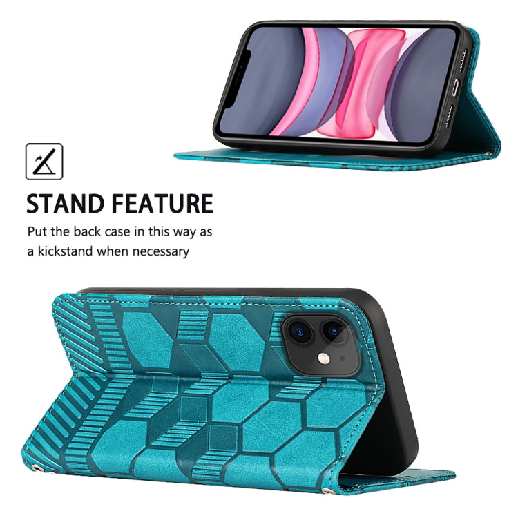 For iPhone 11 Football Texture Magnetic Leather Flip Phone Case