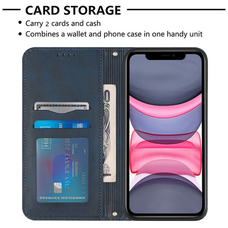 For iPhone 11 Football Texture Magnetic Leather Flip Phone Case
