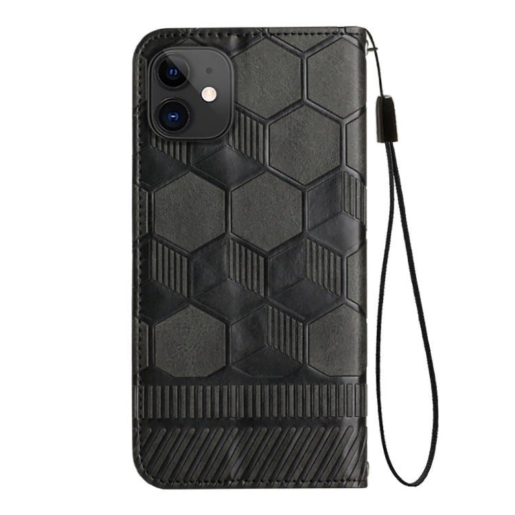 For iPhone 11 Football Texture Magnetic Leather Flip Phone Case