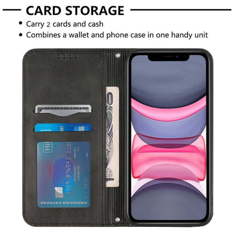 For iPhone 11 Football Texture Magnetic Leather Flip Phone Case