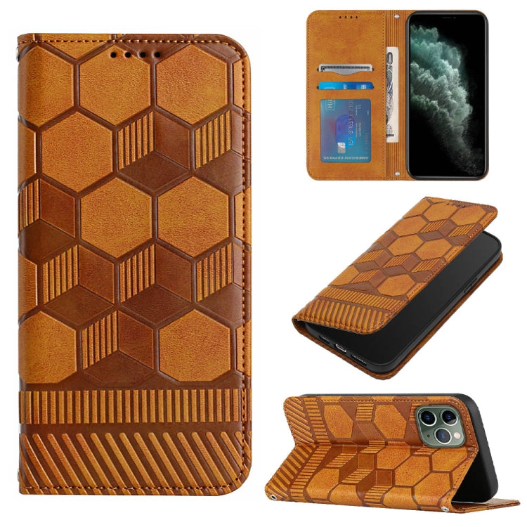 For iPhone 11 Pro Football Texture Magnetic Leather Flip Phone Case