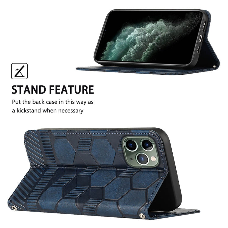 For iPhone 11 Pro Football Texture Magnetic Leather Flip Phone Case
