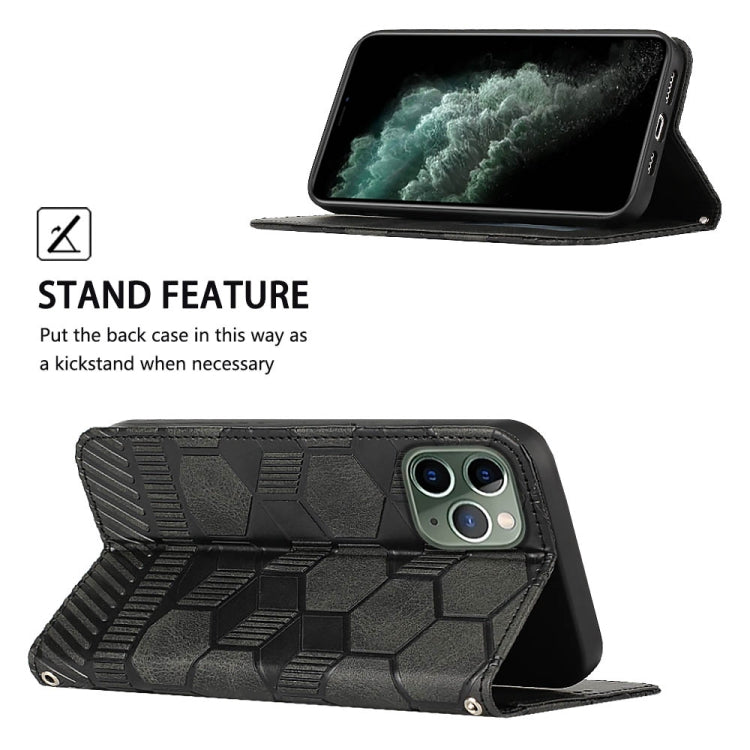 For iPhone 11 Pro Football Texture Magnetic Leather Flip Phone Case