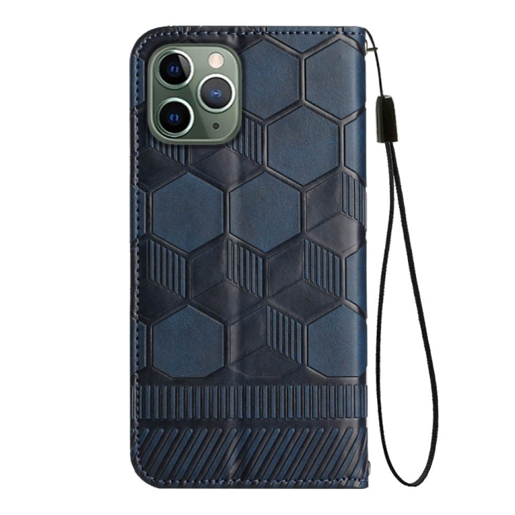 For iPhone 11 Pro Max Football Texture Magnetic Leather Flip Phone Case