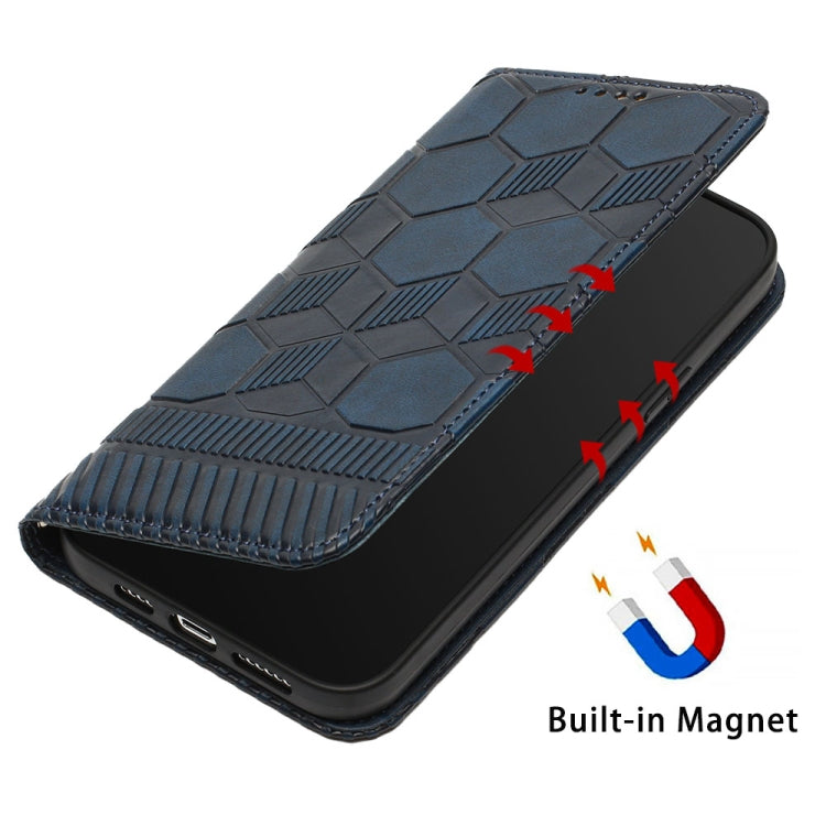 For iPhone 11 Pro Max Football Texture Magnetic Leather Flip Phone Case