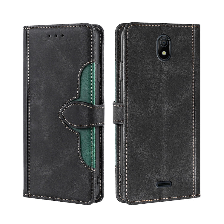 For Nokia C100 Skin Feel Magnetic Buckle Leather Phone Case