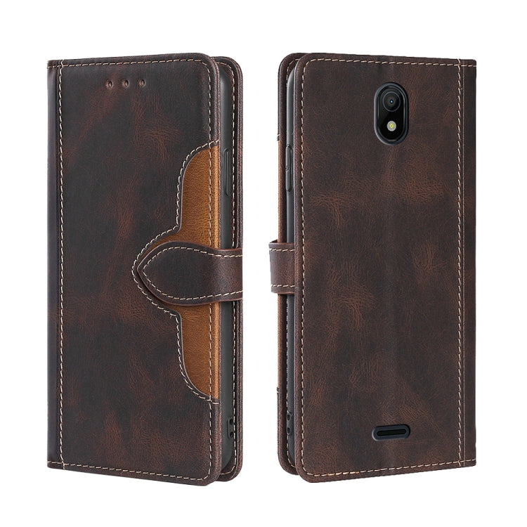 For Nokia C100 Skin Feel Magnetic Buckle Leather Phone Case
