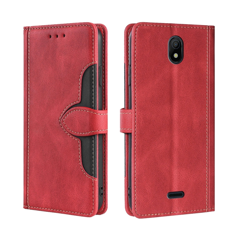 For Nokia C100 Skin Feel Magnetic Buckle Leather Phone Case