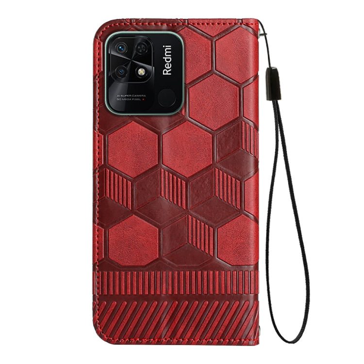 For Xiaomi Redmi 10C / 10 India Football Texture Magnetic Leather Flip Phone Case