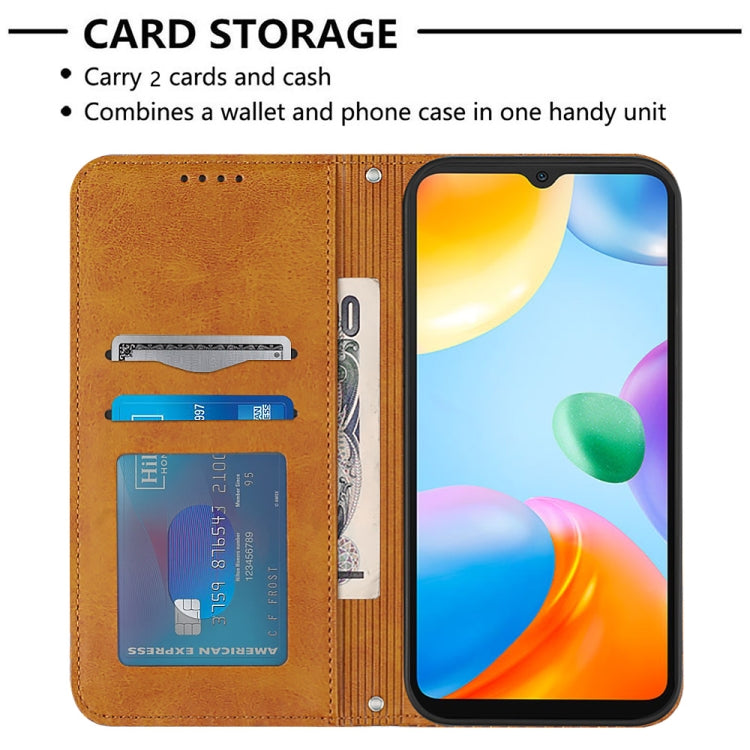 For Xiaomi Redmi 10C / 10 India Football Texture Magnetic Leather Flip Phone Case