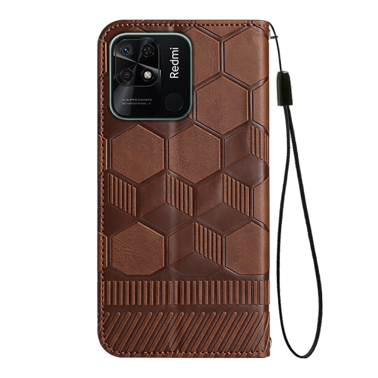 For Xiaomi Redmi 10C / 10 India Football Texture Magnetic Leather Flip Phone Case