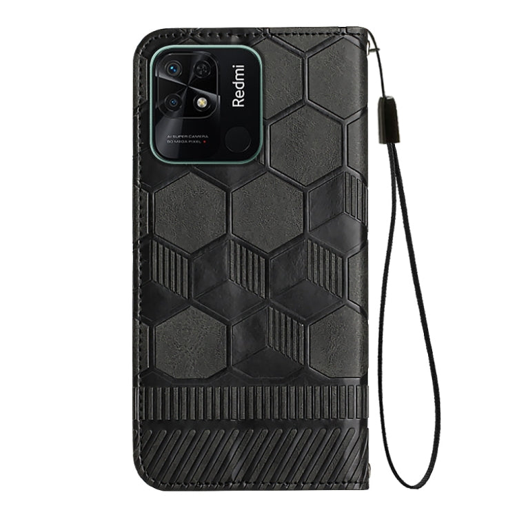 For Xiaomi Redmi 10C / 10 India Football Texture Magnetic Leather Flip Phone Case