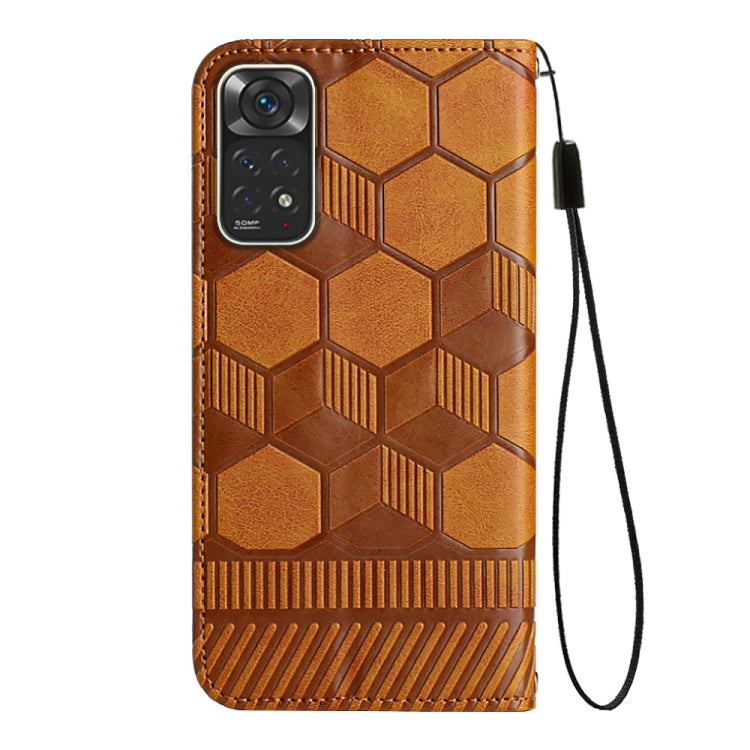 For Xiaomi Redmi Note 11 Global 2022 / Note 11S 4G Football Texture Magnetic Leather Flip Phone Case