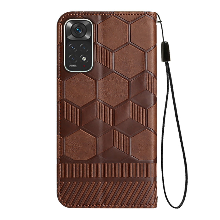For Xiaomi Redmi Note 11 Global 2022 / Note 11S 4G Football Texture Magnetic Leather Flip Phone Case
