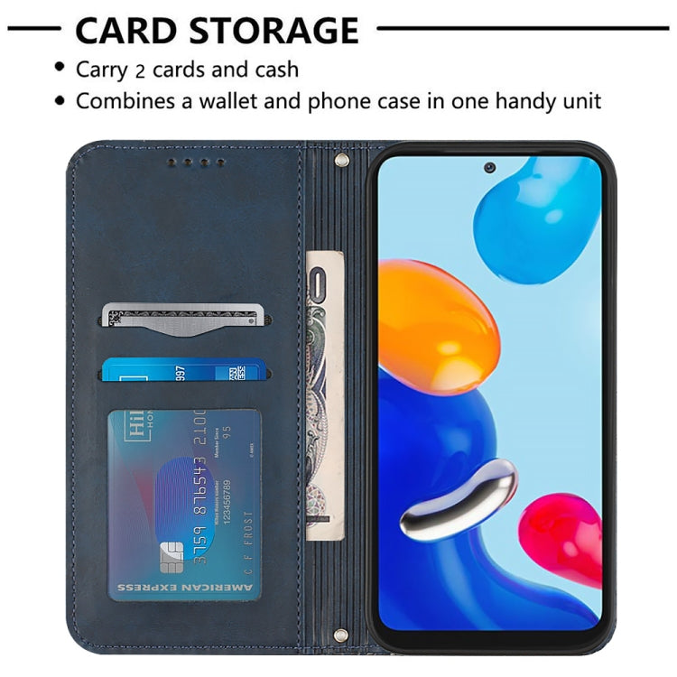 For Xiaomi Redmi Note 11 Global 2022 / Note 11S 4G Football Texture Magnetic Leather Flip Phone Case