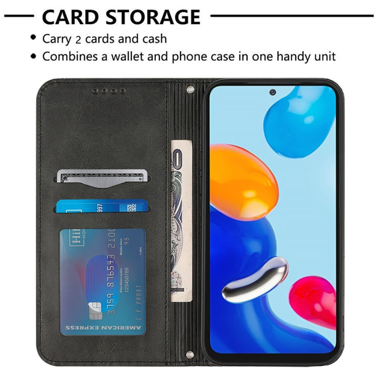 For Xiaomi Redmi Note 11 Global 2022 / Note 11S 4G Football Texture Magnetic Leather Flip Phone Case