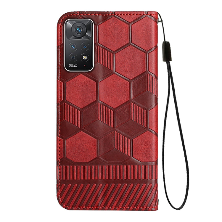 For Xiaomi Redmi Note 11 Pro 5G / 4G Global 2022 / Note 11 Pro+ India Football Texture Magnetic Leather Flip Phone Case
