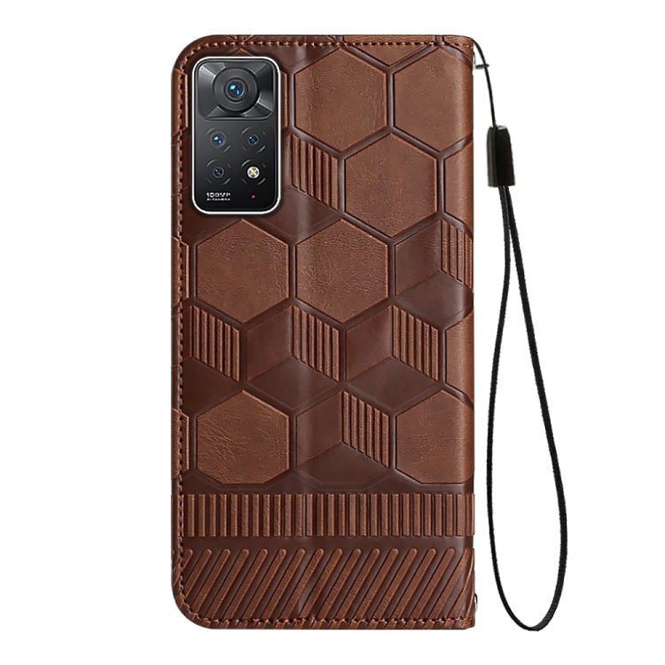 For Xiaomi Redmi Note 11 Pro 5G / 4G Global 2022 / Note 11 Pro+ India Football Texture Magnetic Leather Flip Phone Case
